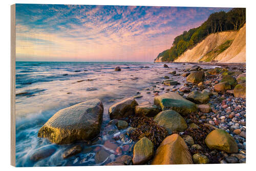 Hout print Chalk coast on the island of Ruegen