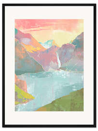 Gerahmter Kunstdruck Alpen