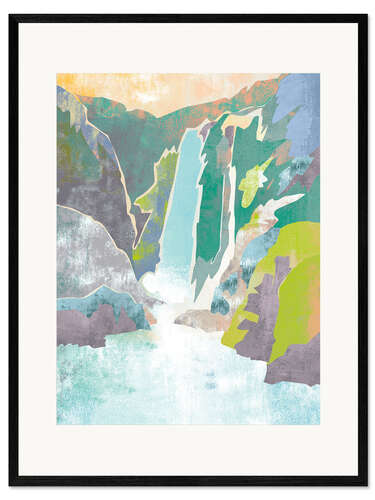 Impression artistique encadrée Waterfall