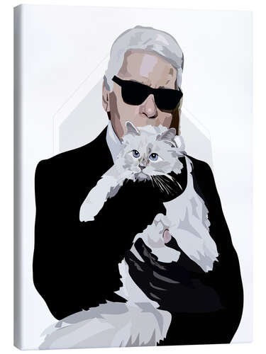 Leinwandbild Karl und Katze