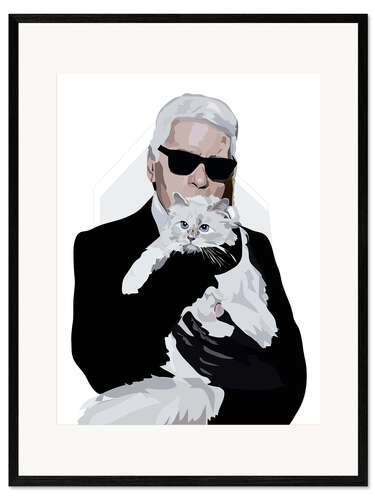 Impression artistique encadrée Karl and Cat