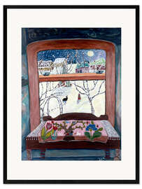 Impression artistique encadrée Appliqued Window View