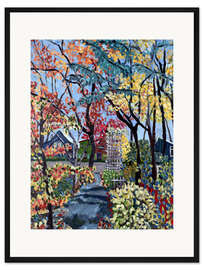 Gerahmter Kunstdruck Herbstweg