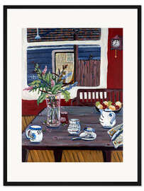 Gerahmter Kunstdruck Winterteetisch