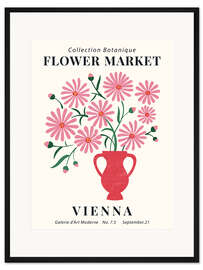 Gerahmter Kunstdruck Flower Market Vienna