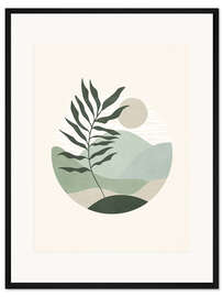 Gerahmter Kunstdruck Sonnenaufgang in den Bergen IV