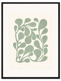 Gerahmter Kunstdruck Salbeigrüne Pflanze