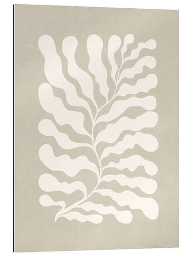 Cuadro de plexi-alu Abstract beige plant