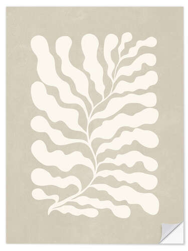 Wall sticker Abstract beige plant