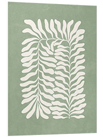 PVC-taulu Sage green floral art