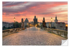 Naklejka na ścianę Charles Bridge Prague early morning