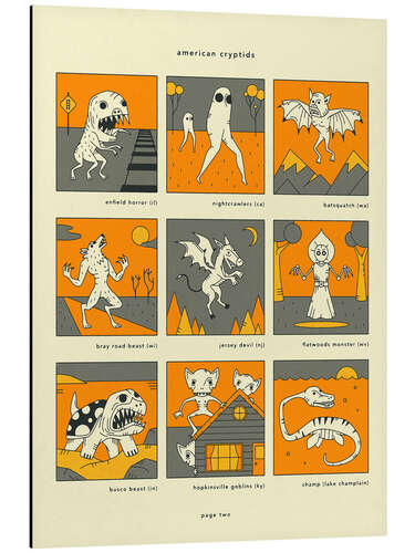 Aluminium print American Cryptids II