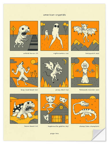 Wall sticker American Cryptids II