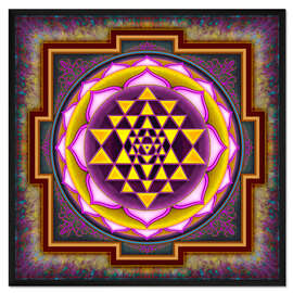 Gerahmter Kunstdruck Intuition Sri Yantra IV