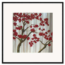 Impression artistique encadrée Scarlet leaves