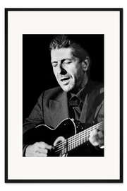 Gerahmter Kunstdruck Porträt von Leonard Cohen, Sänger I