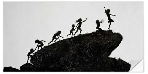Sticker mural Joyful Children, “Per aspera ad astra”, Painting No. 18, 1888