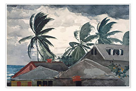 Wall print  Hurricane, Bahamas, 1898 - Winslow Homer