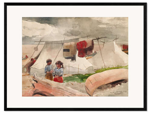 Framed art print Indian Camp, 1895