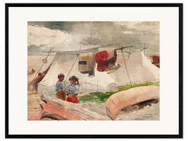 Kehystetty taidepainatus Indian Camp, 1895