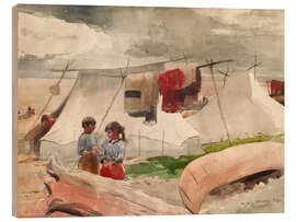 Wood print Indian Camp, 1895