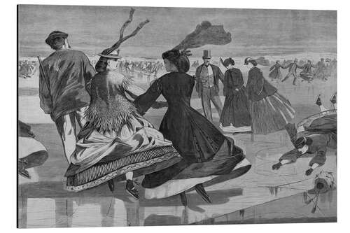 Aluminium print "Our National Winter Exercise – Skating", 1866