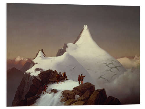 PVC-taulu The Grossglockner in the snow, 1860