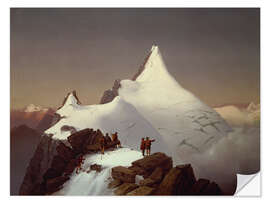 Sticker mural The Grossglockner in the snow, 1860