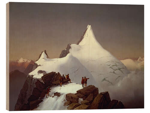 Obraz na drewnie The Grossglockner in the snow, 1860