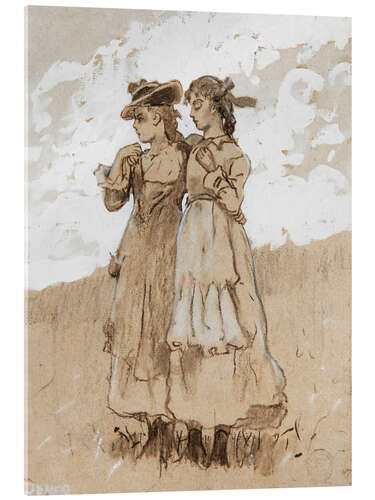 Acrylglasbild Zwei junge Mädchen, 1878–79