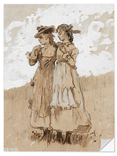 Vinilo para la pared Two Young Girls, 1878–79