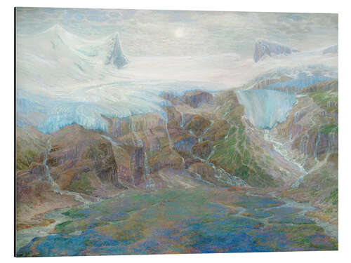 Tableau en aluminium "The Schlattenkäs Glacier", 1901