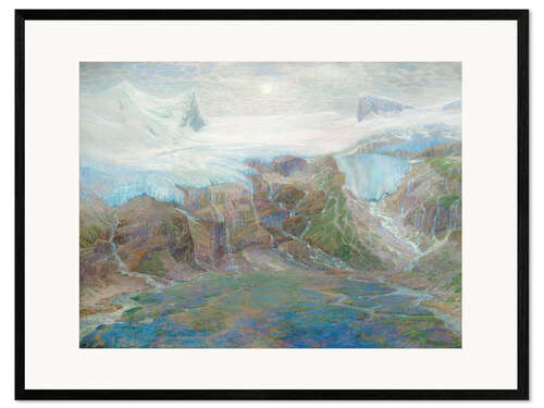 Gerahmter Kunstdruck "Der Schlattenkäsgletscher", 1901