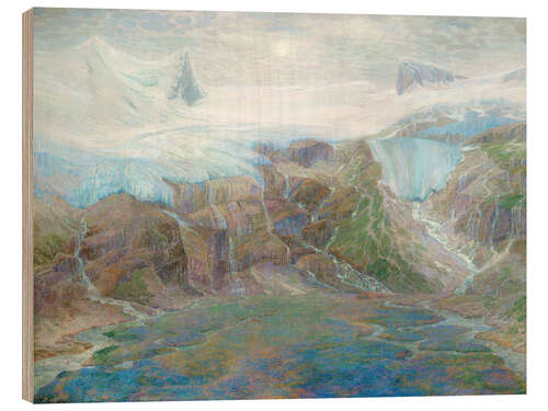 Holzbild "Der Schlattenkäsgletscher", 1901