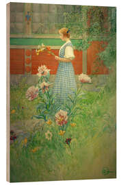 Wood print Lisbeth with Peonies, 1908