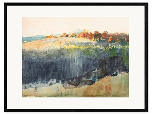 Plakat artystyczny premium w ramie Valley and Hillside, 1889