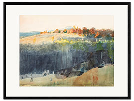 Impressão artística com moldura Valley and Hillside, 1889
