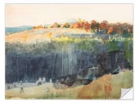 Sticker mural Valley and Hillside, 1889