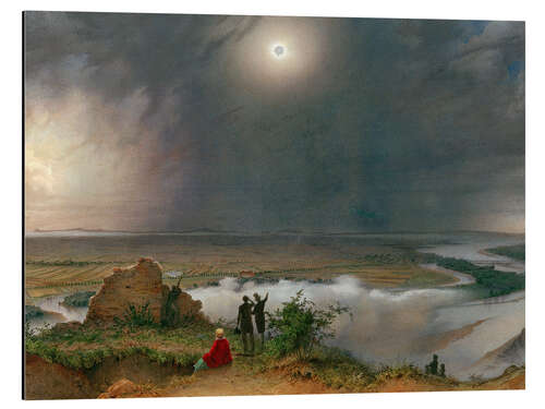 Tableau en aluminium Solar eclipse on July 8, 1842