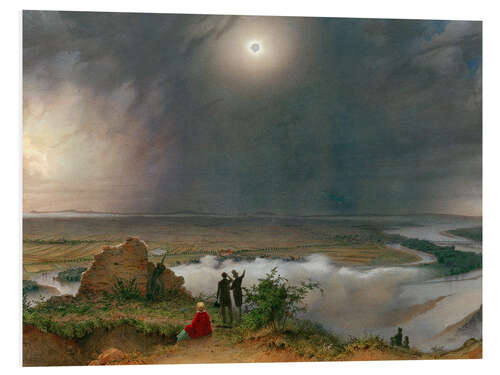 Foam board print Solar eclipse on July 8, 1842