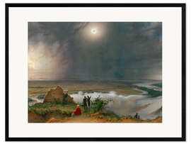 Gerahmter Kunstdruck Sonnenfinsternis am 8. Juli 1842