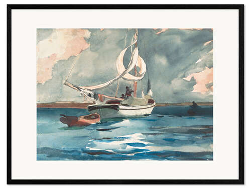 Stampa artistica con cornice Sloop, Nassau, 1899