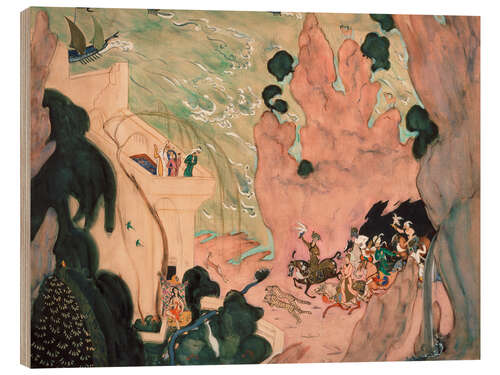 Quadro de madeira Stage curtain for the ballet "Scheherazade", 1910