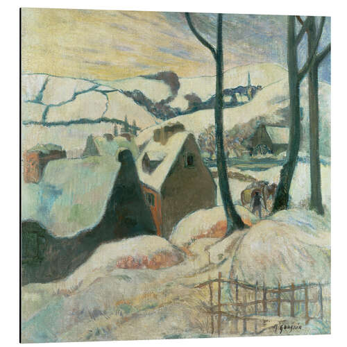 Quadro em alumínio Village in the snow, 1894