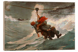 Hout print The Life Line, 1884