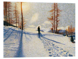 Foam board print Snowfall in the Alps