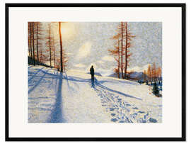 Framed art print Snowfall in the Alps