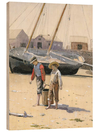 Tableau en bois A Basket of Clams, 1873