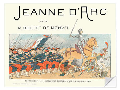 Selvklebende plakat Joan of Arc at the head of the army, 1896