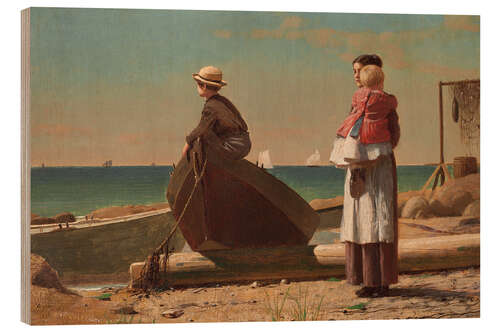 Quadro de madeira "Dad’s Coming!", 1873